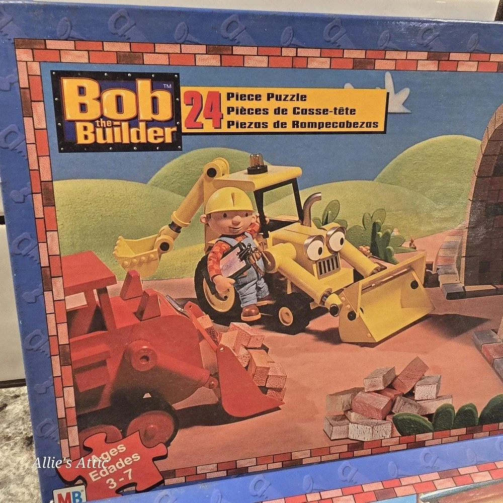 Bob the Builder 24‎ Pc Vintage Puzzles & Action Figure Construction Toy Lot
